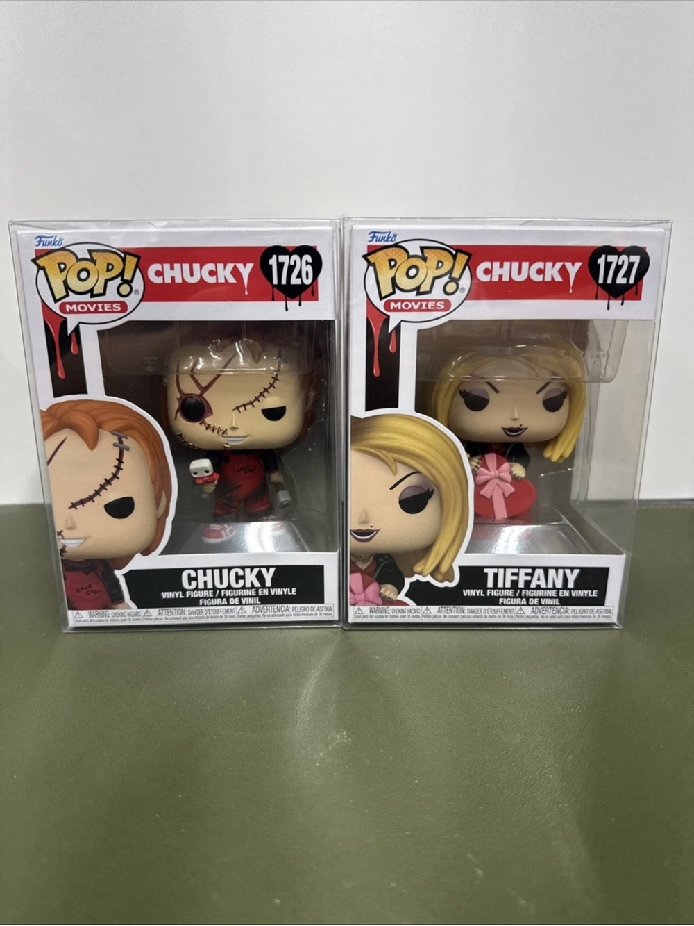 Funko Pop Chucky Tiffany Child's Play Horror Movie Valentines Day Toy Figures
